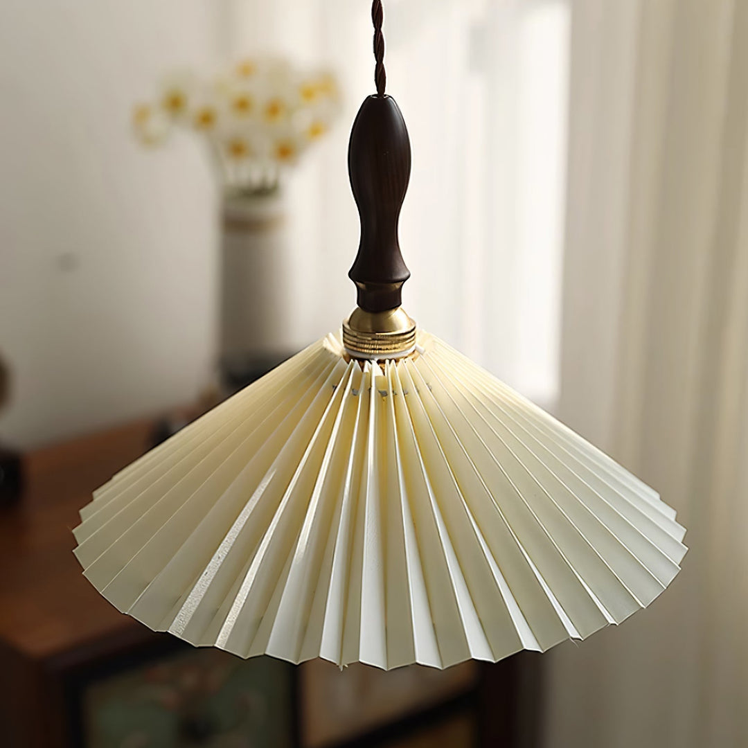 Eldora Lampe Pendante Bois à Brancher Plissé - Neutralighting