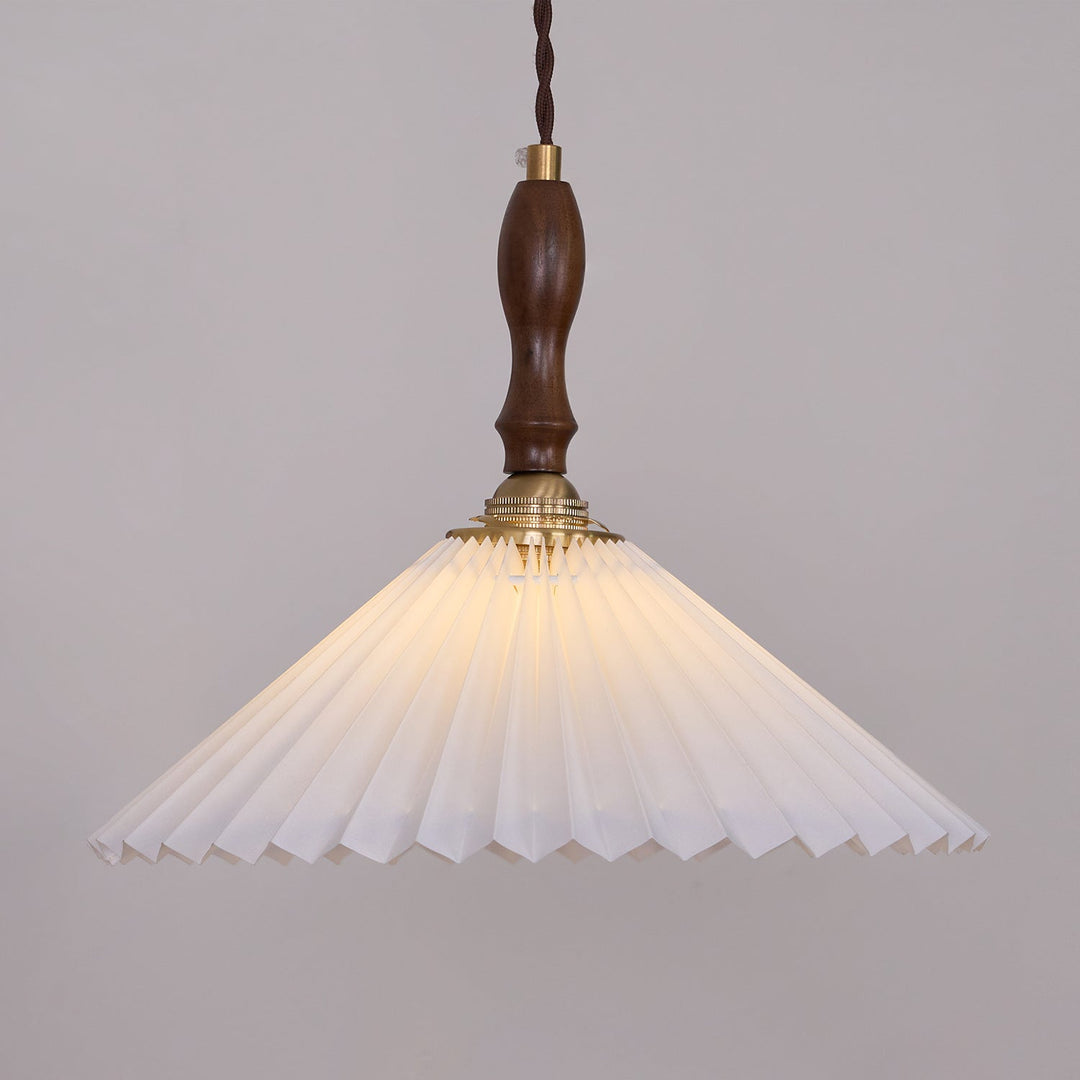 Eldora Lampe Pendante Bois à Brancher Plissé - Neutralighting