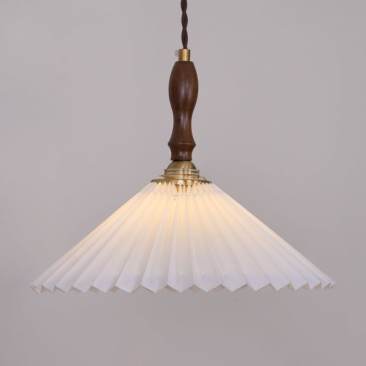 Eldora Lampe Pendante Bois à Brancher Plissé - Neutralighting