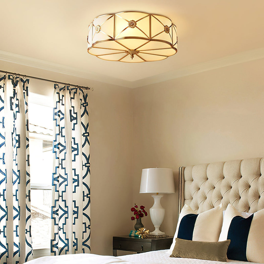 Solara Plafonnier Laiton Coquille Dépoli Classique - Neutralighting