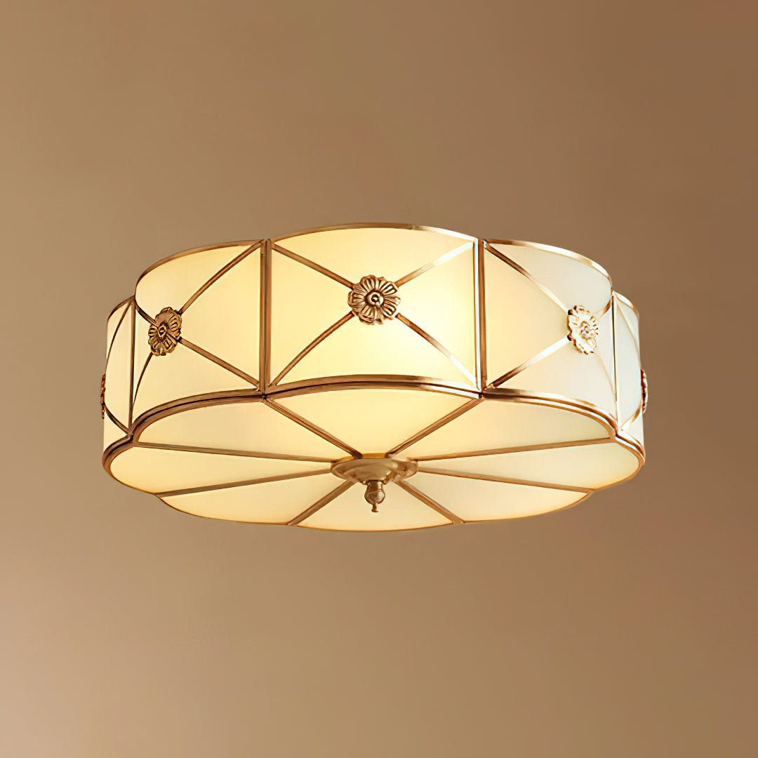 Solara Plafonnier Laiton Coquille Dépoli Classique - Neutralighting