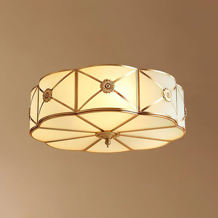 Solara Plafonnier Laiton Coquille Dépoli Classique - Neutralighting