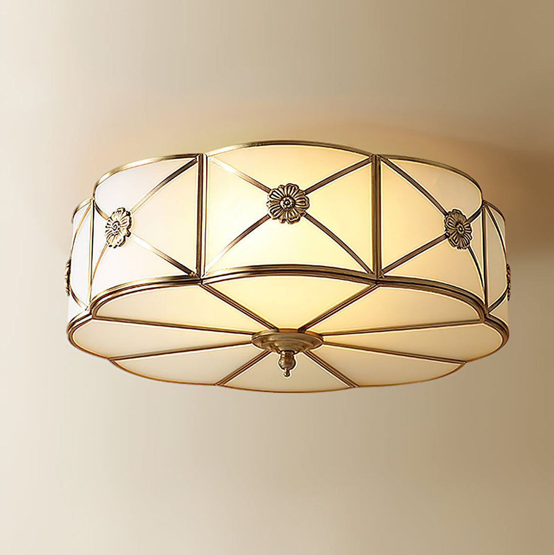 Solara Plafonnier Laiton Coquille Dépoli Classique - Neutralighting