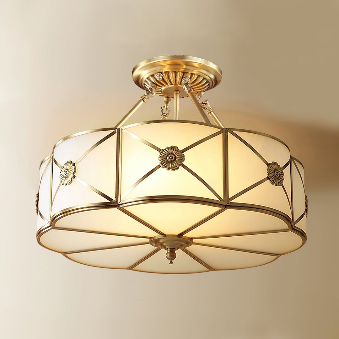 Solara Plafonnier Laiton Coquille Dépoli Classique - Neutralighting