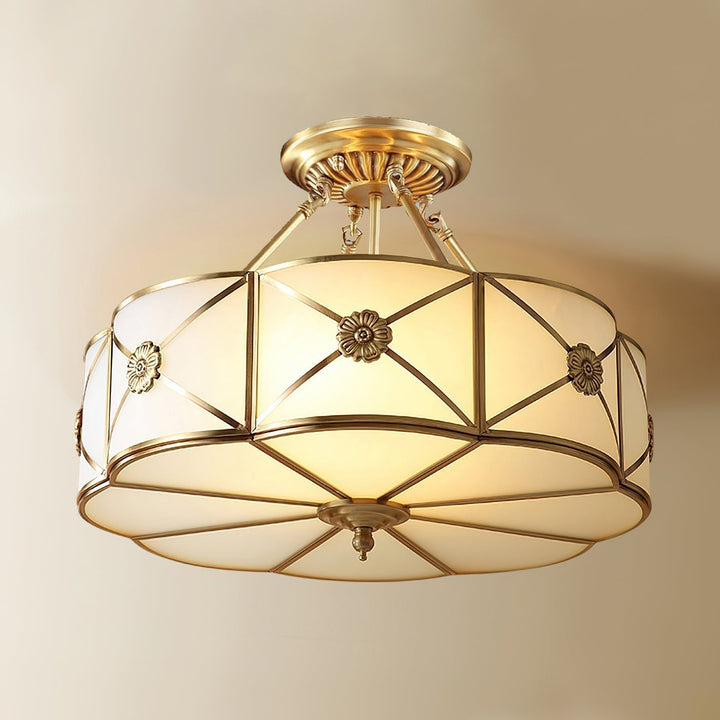 Solara Plafonnier Laiton Coquille Dépoli Classique - Neutralighting