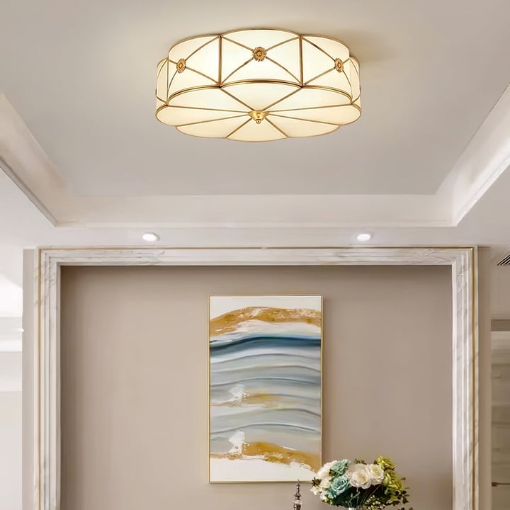 Solara Plafonnier Laiton Coquille Dépoli Classique - Neutralighting