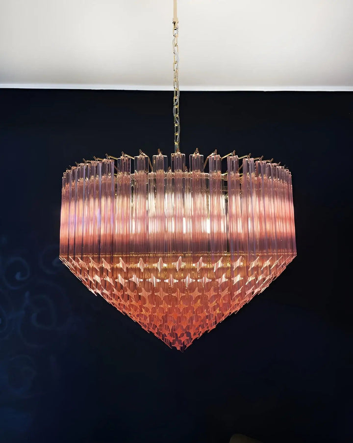 Aurora Lustre Rose Verre Prismes Géométrique - Neutralighting