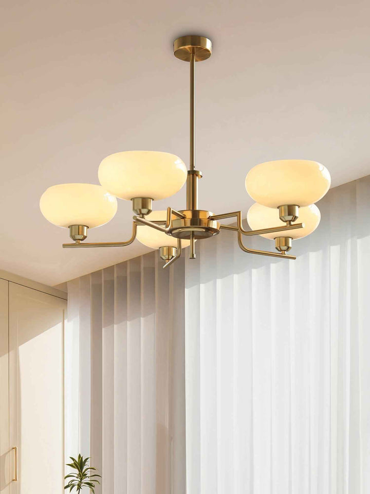 Lustra Suspension en Verre Globe Cadre en Laiton - Neutralighting
