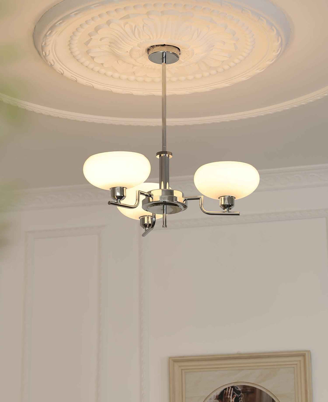Lustra Suspension en Verre Globe Cadre en Laiton - Neutralighting