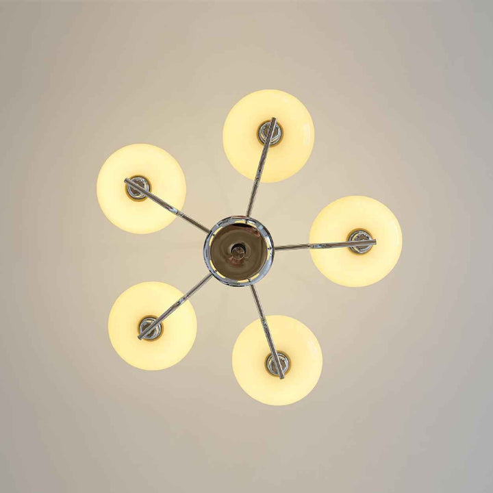 Lustra Suspension en Verre Globe Cadre en Laiton - Neutralighting