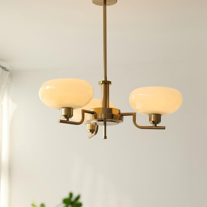 Lustra Suspension en Verre Globe Cadre en Laiton - Neutralighting