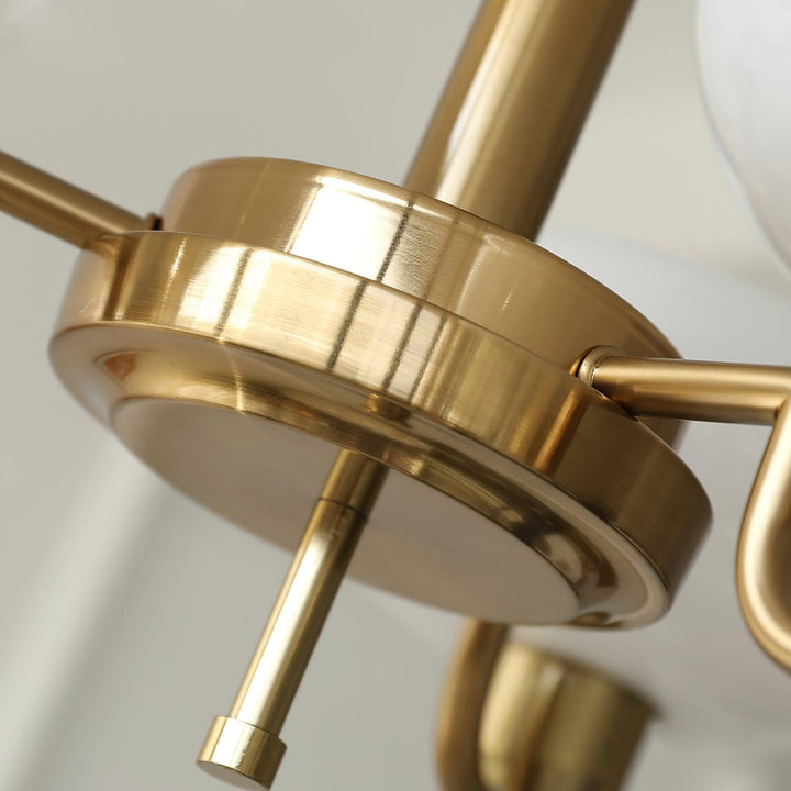 Lustra Suspension en Verre Globe Cadre en Laiton - Neutralighting