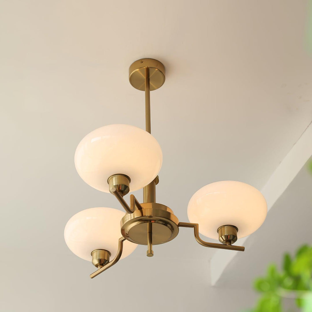 Lustra Suspension en Verre Globe Cadre en Laiton - Neutralighting