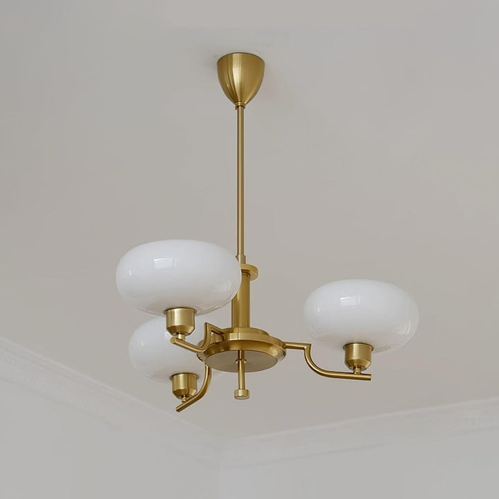 Lustra Suspension en Verre Globe Cadre en Laiton - Neutralighting