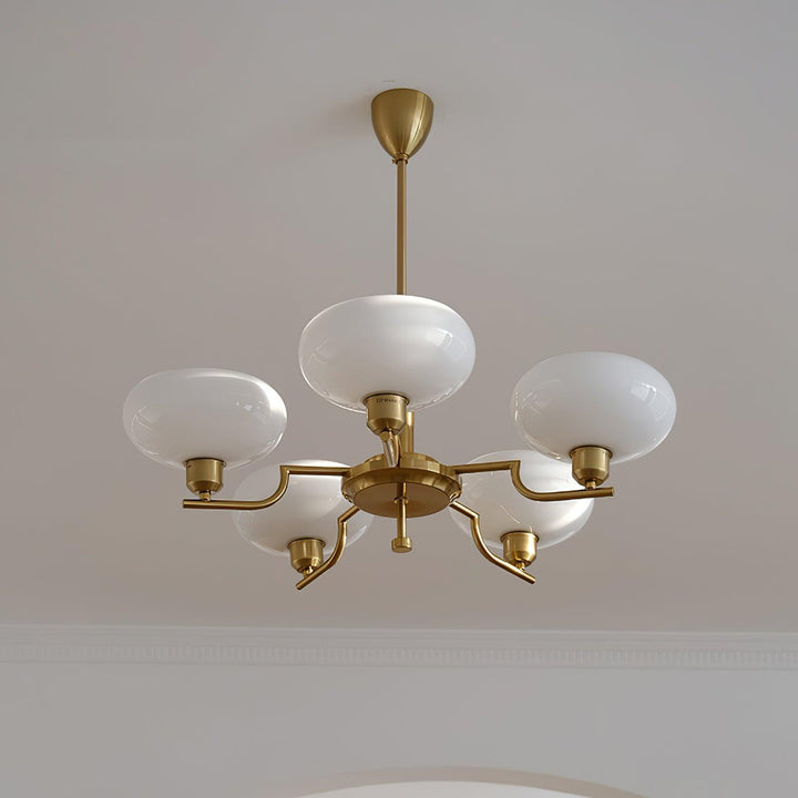Lustra Suspension en Verre Globe Cadre en Laiton - Neutralighting