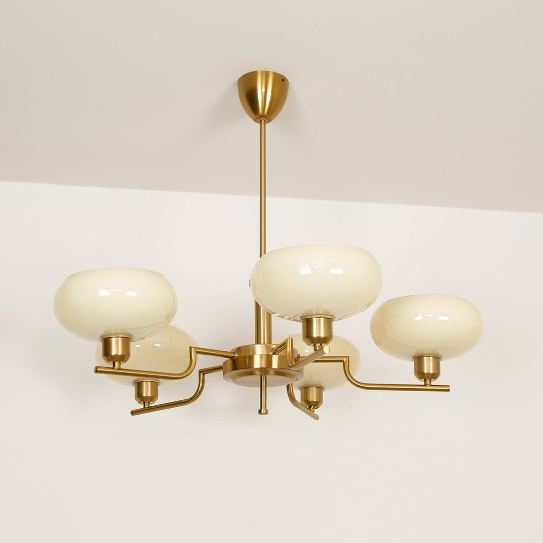 Lustra Suspension en Verre Globe Cadre en Laiton - Neutralighting