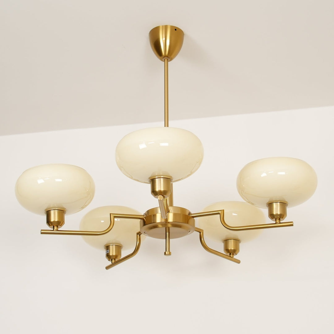Lustra Suspension en Verre Globe Cadre en Laiton - Neutralighting