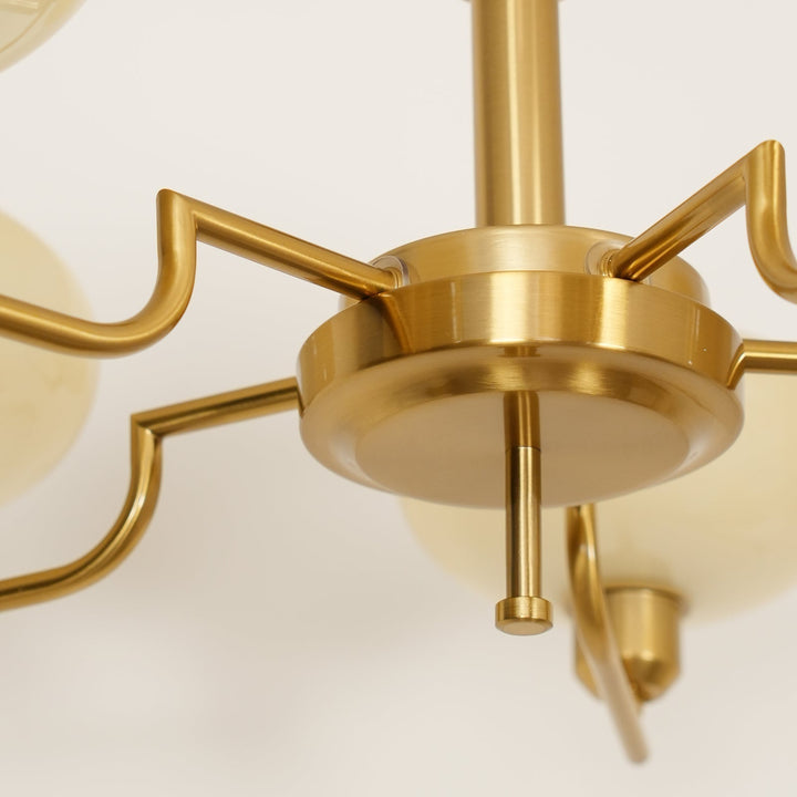 Lustra Suspension en Verre Globe Cadre en Laiton - Neutralighting