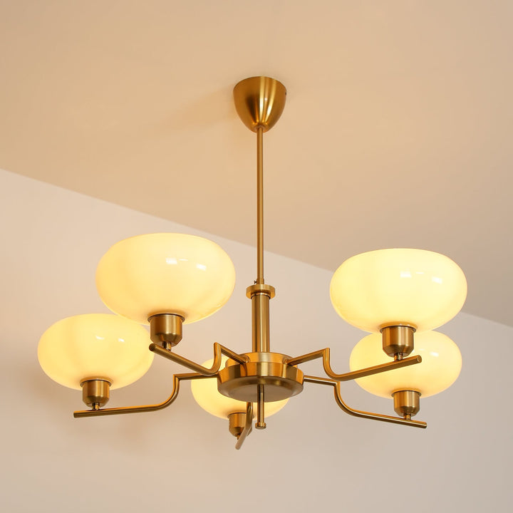 Lustra Suspension en Verre Globe Cadre en Laiton - Neutralighting
