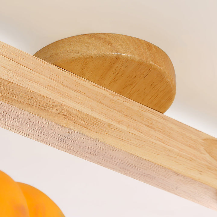 Muto Plafonnier Moderne Bois Résine Chambre à Coucher Couloir - Neutralighting