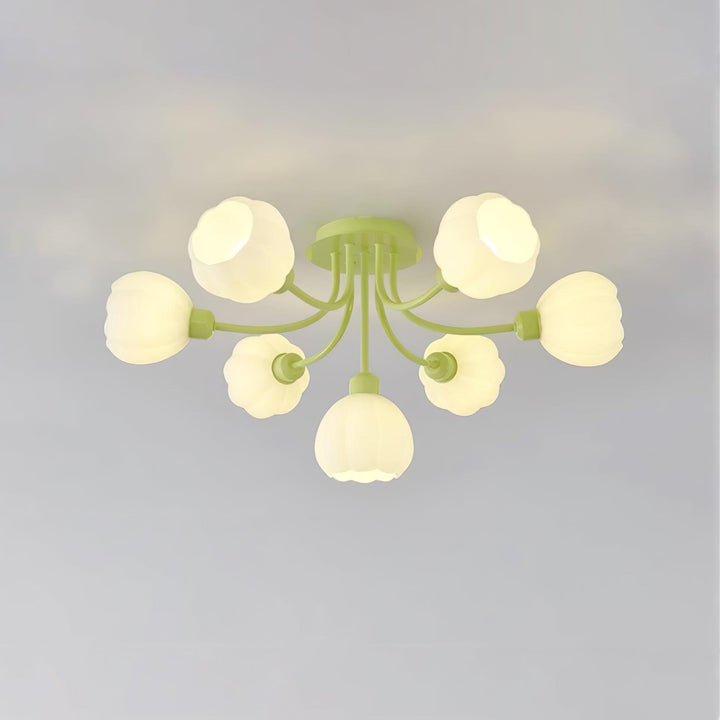 Zenorarae Plafonnier en Verre Matcha Élégant - Neutralighting