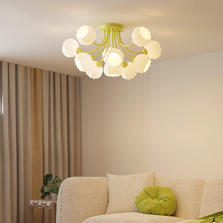 Zenorarae Plafonnier en Verre Matcha Élégant - Neutralighting