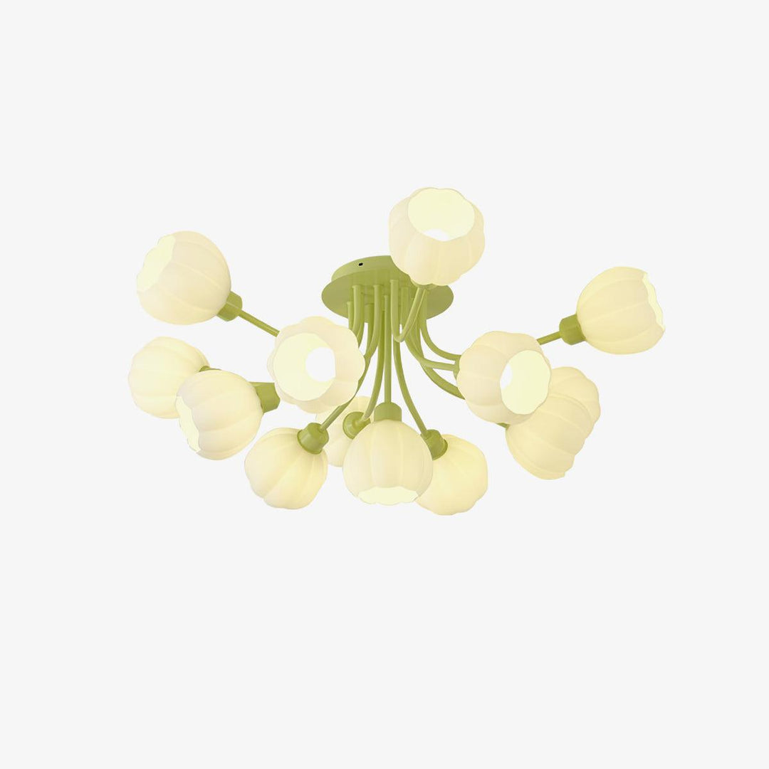 Zenorarae Plafonnier en Verre Matcha Élégant - Neutralighting