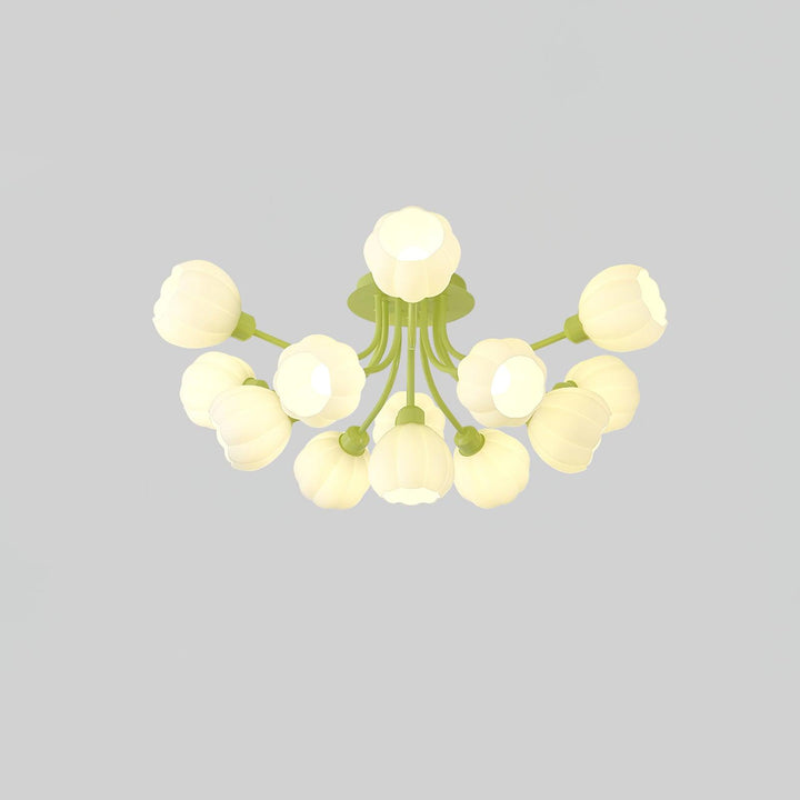 Zenorarae Plafonnier en Verre Matcha Élégant - Neutralighting