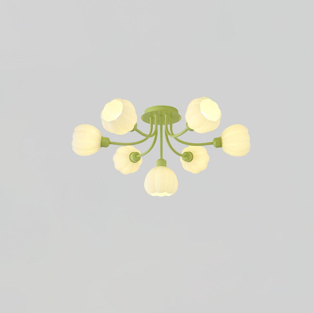 Zenorarae Plafonnier en Verre Matcha Élégant - Neutralighting