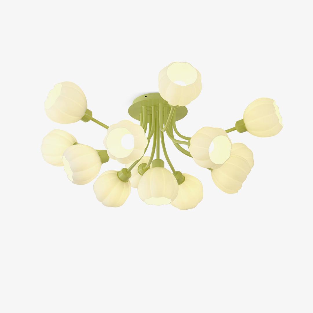 Zenorarae Plafonnier en Verre Matcha Élégant - Neutralighting