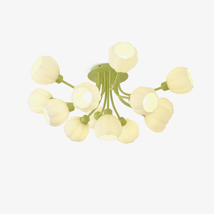 Zenorarae Plafonnier en Verre Matcha Élégant - Neutralighting