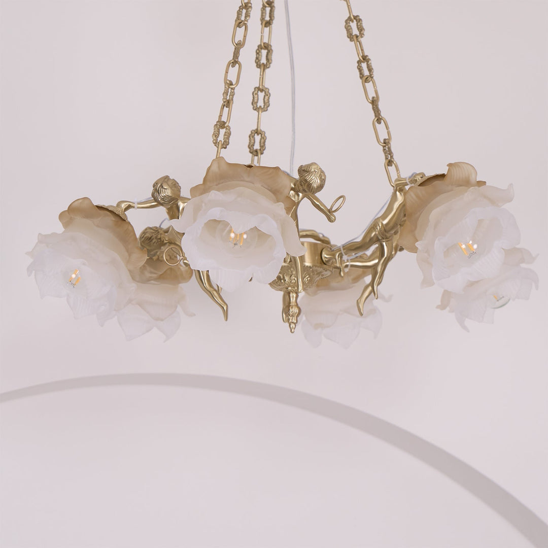 Lustra Lustre Laiton Suspension Florale Vintage - Neutralighting