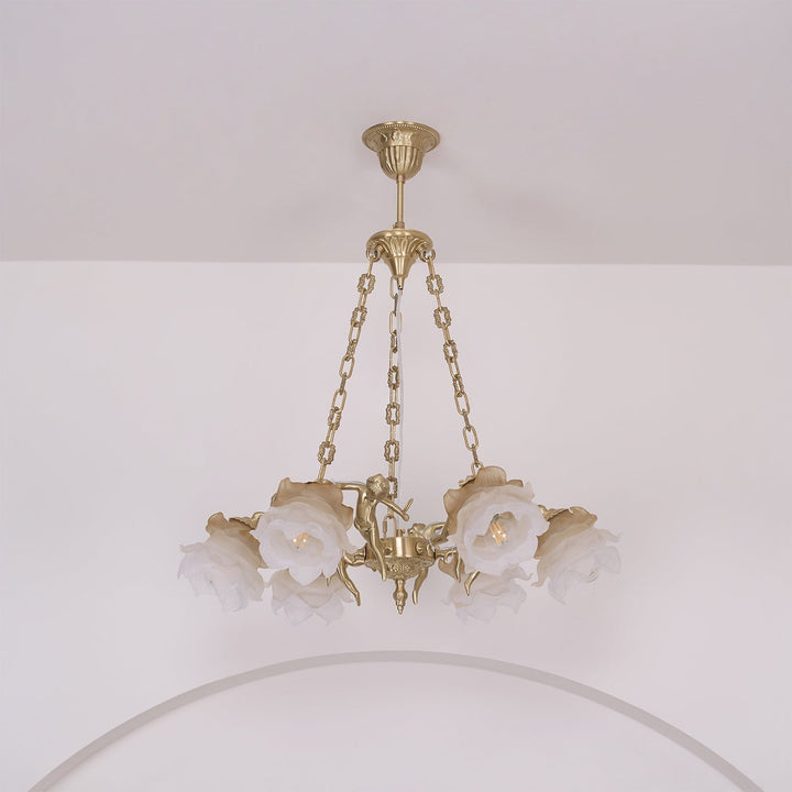 Lustra Lustre Laiton Suspension Florale Vintage - Neutralighting