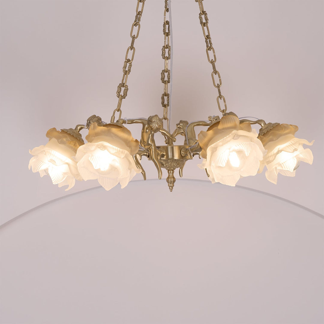 Lustra Lustre Laiton Suspension Florale Vintage - Neutralighting