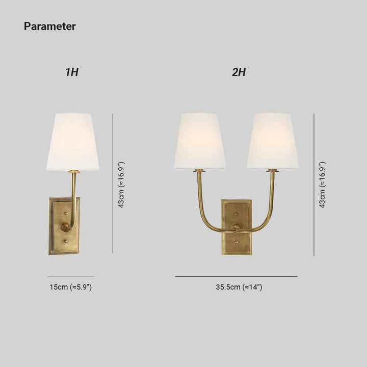 Applique Murale Esther Laiton LED