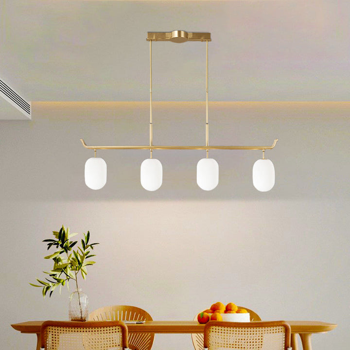 Valentina Moderne Cuivre Verre Linéaire Lustre Salon - Neutralighting
