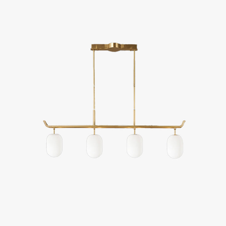 Valentina Moderne Cuivre Verre Linéaire Lustre Salon - Neutralighting