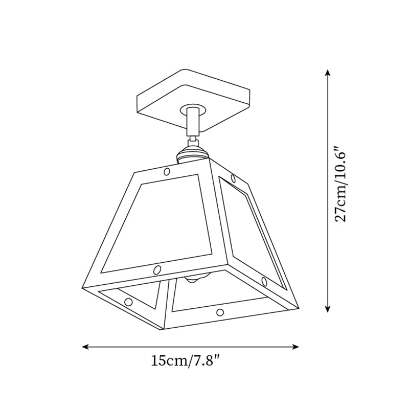 Radia Plafonnier Bois Verre Vintage - Neutralighting