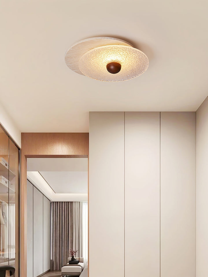 Orlora Plafonnier Circulaire en Travertin - Neutralighting