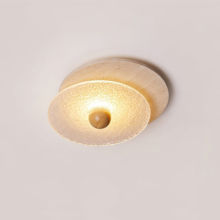 Orlora Plafonnier Circulaire en Travertin - Neutralighting
