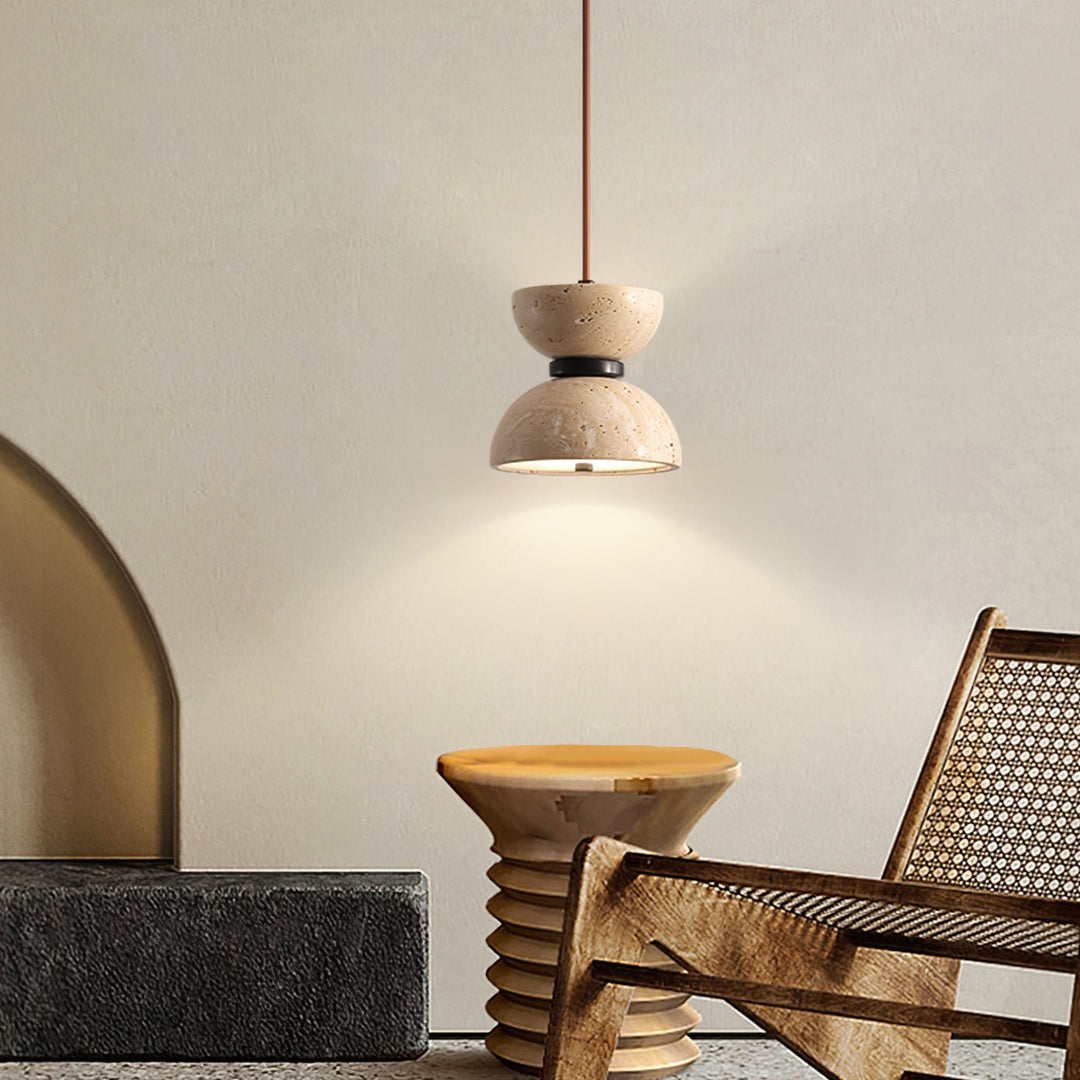 Tersus Suspension Hourglass en Travertin - Neutralighting