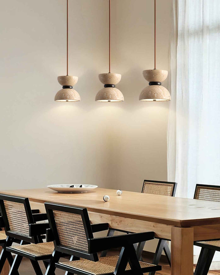 Tersus Suspension Hourglass en Travertin - Neutralighting