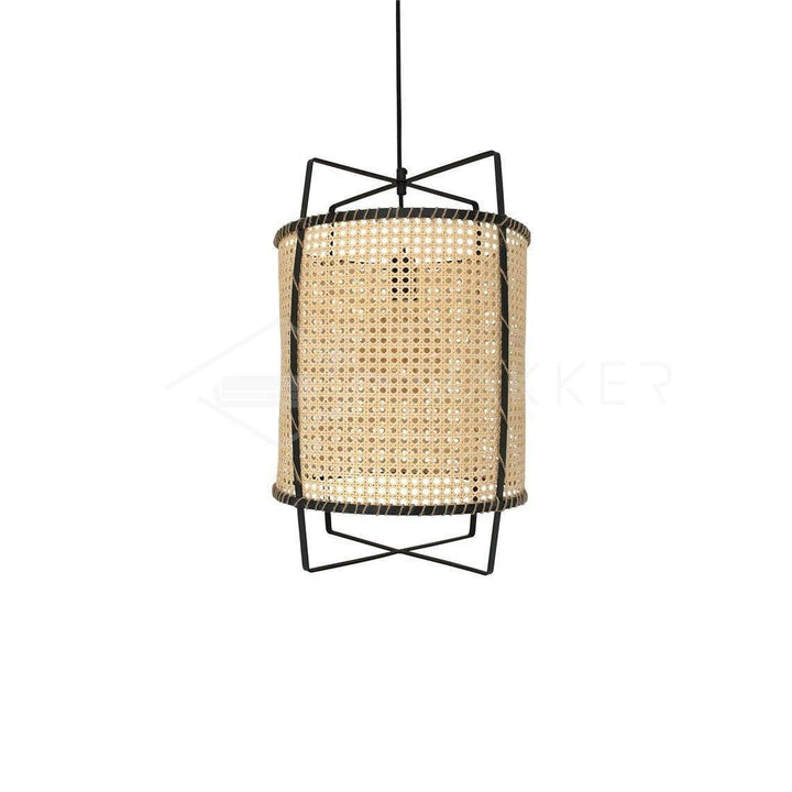 Solara PeSuspension Cadre en Rotin Canné Industriel - Neutralighting