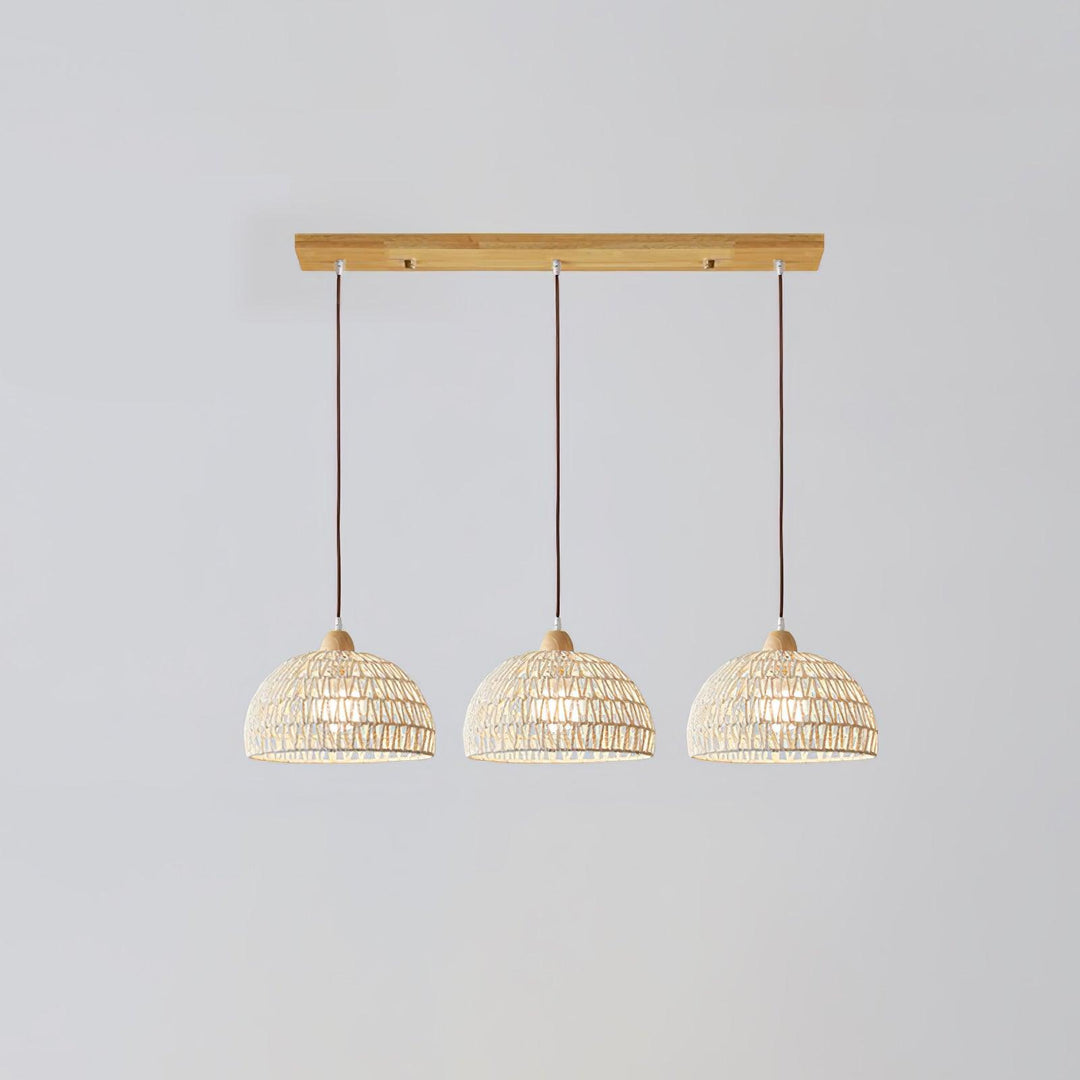Calyran Lampe Pendante en Rotin et Bois - Neutralighting