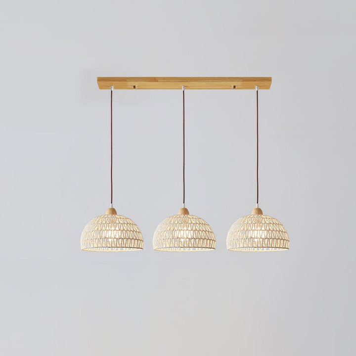Calyran Lampe Pendante en Rotin et Bois - Neutralighting