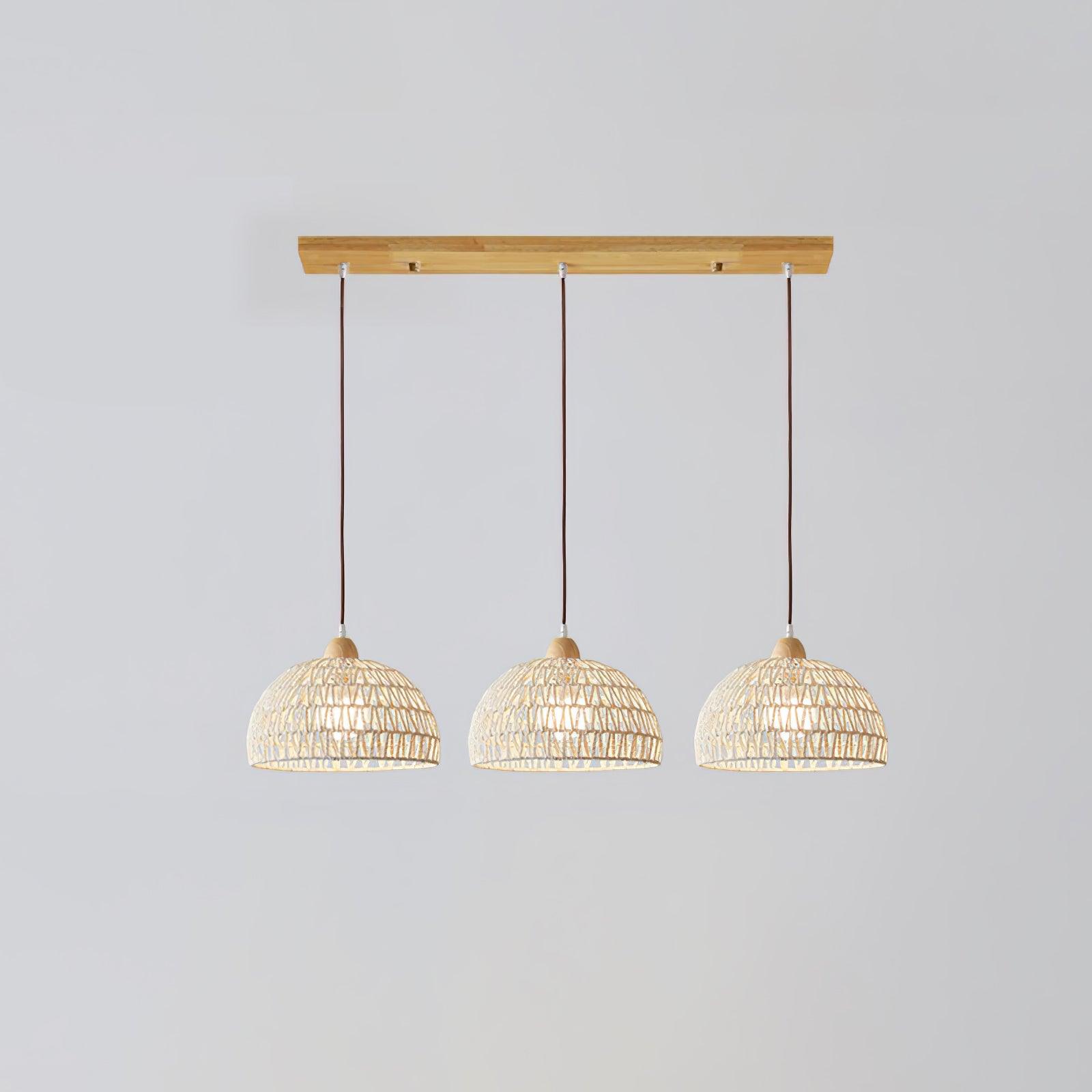Calyran Lampe Pendante en Rotin et Bois - Neutralighting
