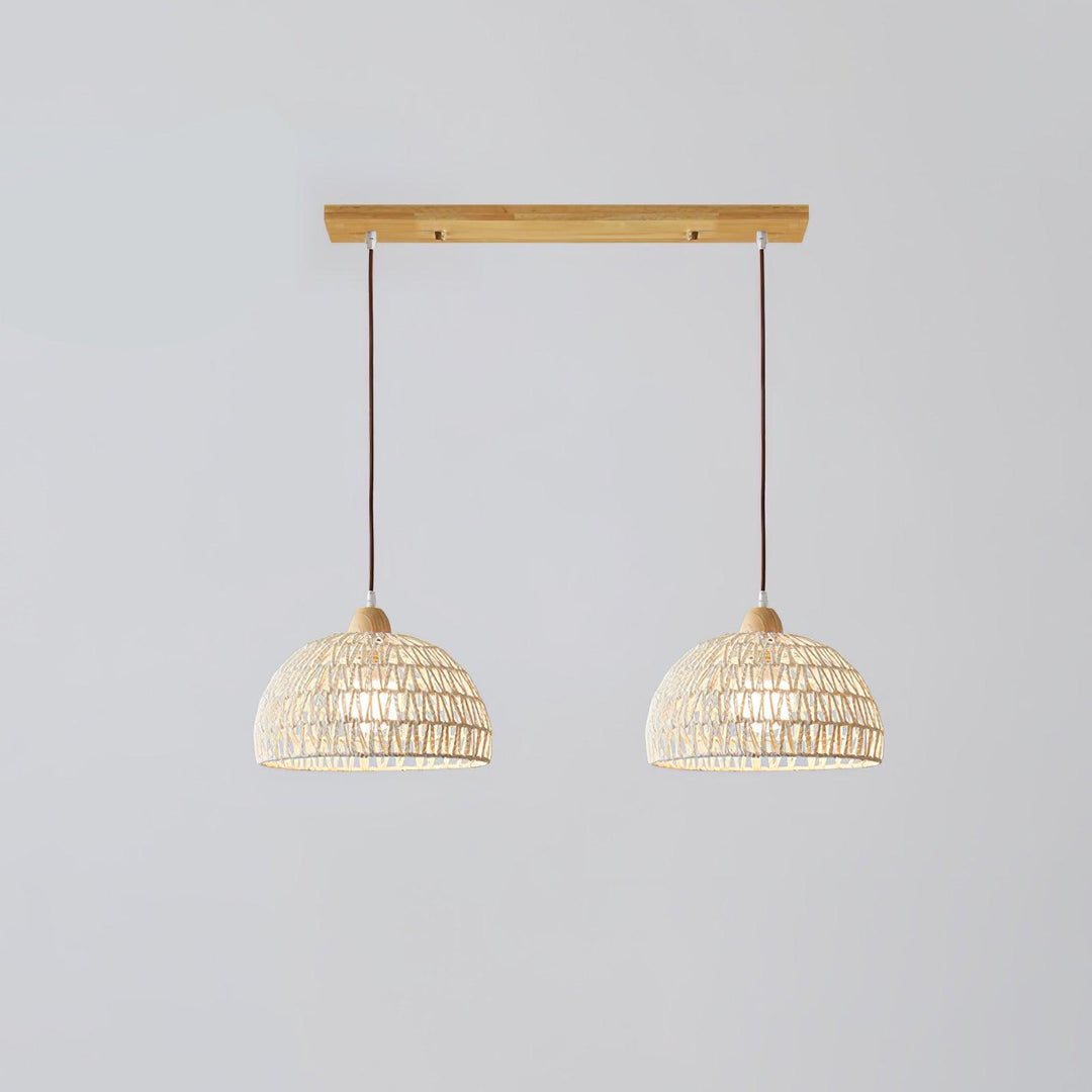 Calyran Lampe Pendante en Rotin et Bois - Neutralighting
