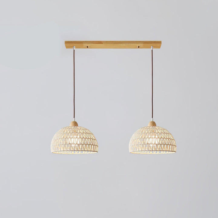 Calyran Lampe Pendante en Rotin et Bois - Neutralighting