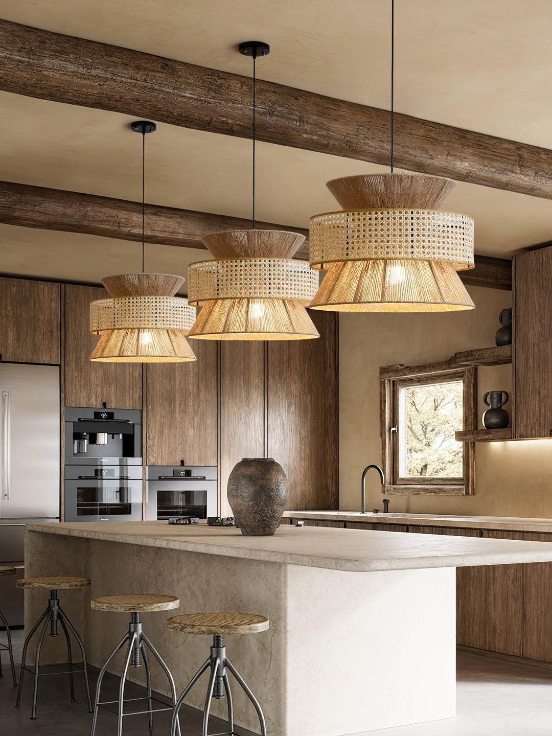 Aria Lampe Pendante Bambou Bohémienne - Neutralighting