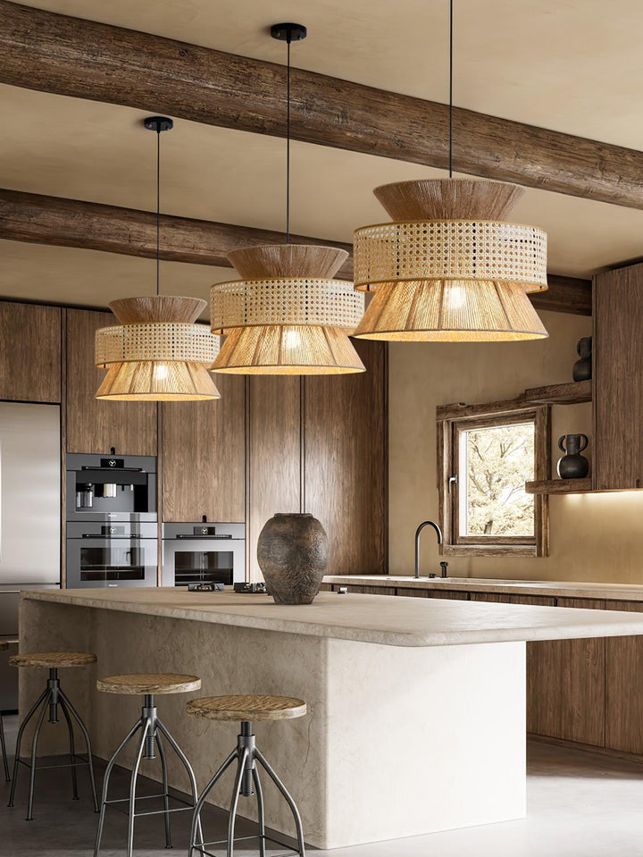 Aria Lampe Pendante Bambou Bohémienne - Neutralighting